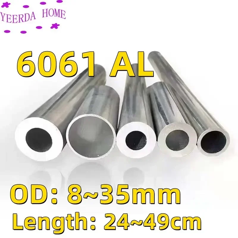 

8mm~35mm Dia 6061 Aluminum tube pipe , High-Quality hollow alloy aluminum tube Shaft sleeve Pole CNC DIY Wholesale