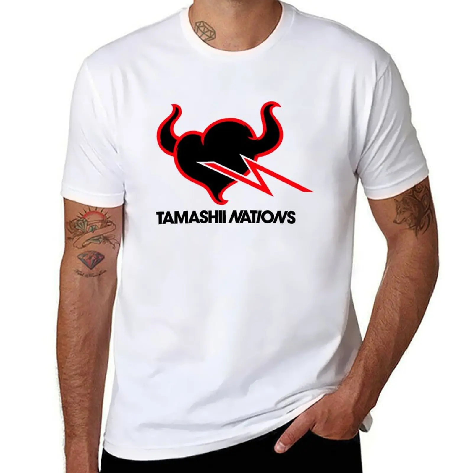 

Tamashii Nations logo T-Shirt men t shirt cotton 100% t shirts designer T-Shirt