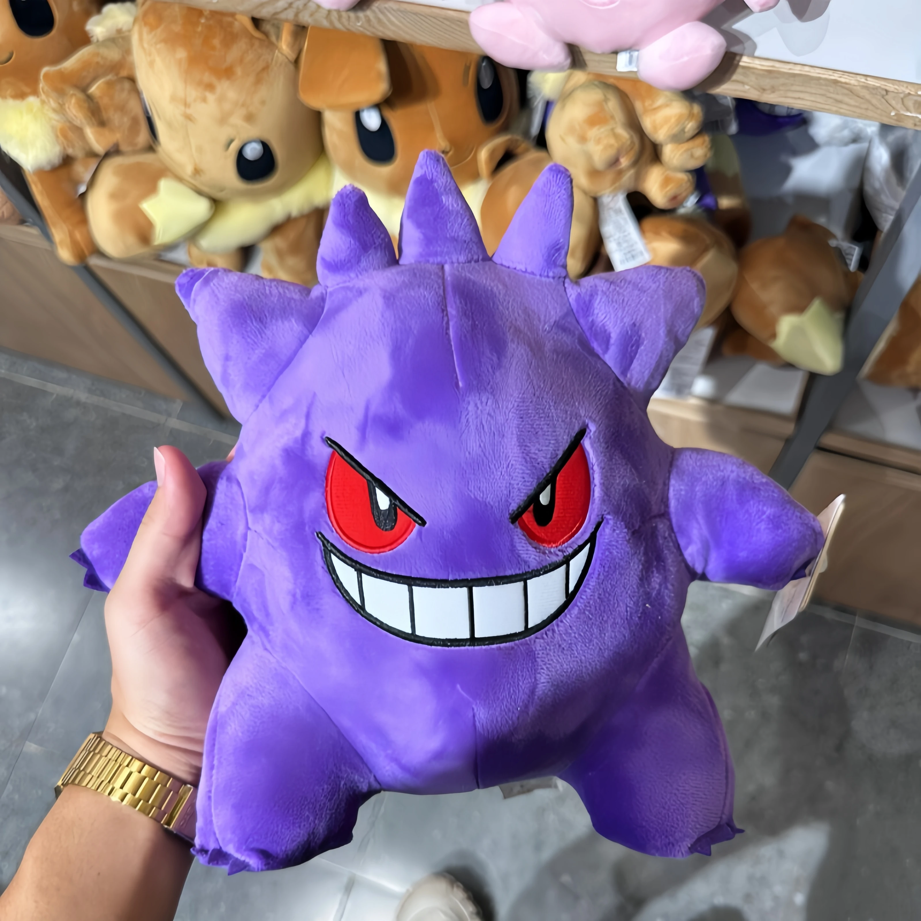 

﻿ ﻿ Pokemon Kawaii Gengar мягкие игрушки мультфильм милые плюшевые куклы дьявол Peluche декоративная подушка Рождественский подарок украшение на Хэллоуин
