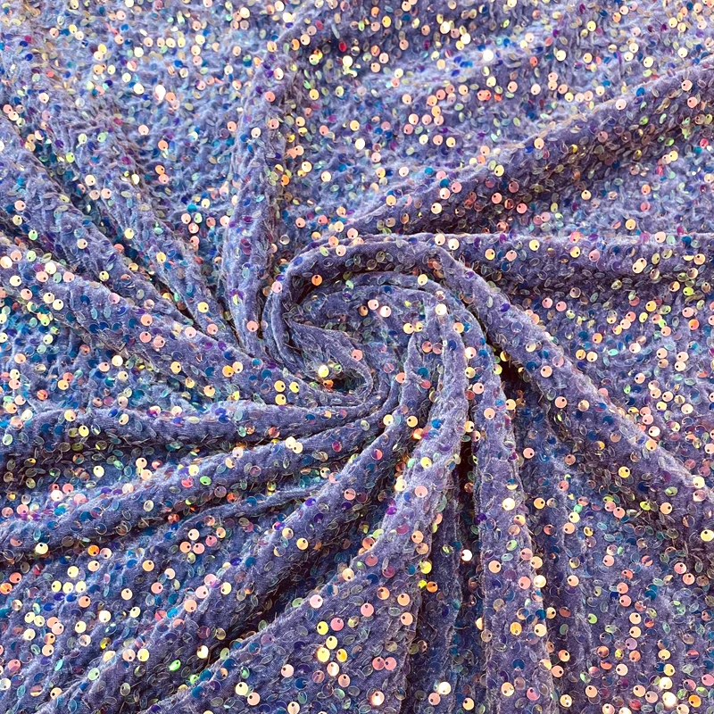 Stretch Sequins Velvet Fabric Spandex Velour Apparel, Costume, Scrunchies, Events, Decoration,Dance Wear Iridescent Material