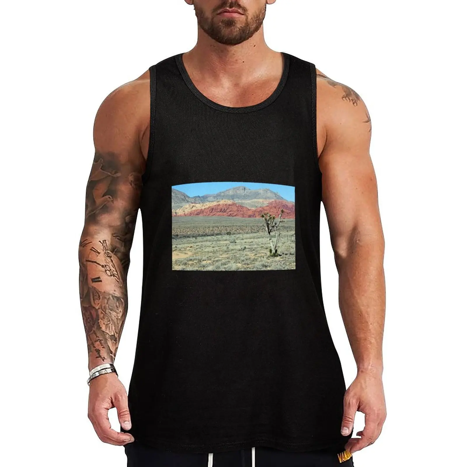 

Las Vegas Canyon Tank Top Athletic Cut Tank Top Gym Workout Sleeveless Shirt