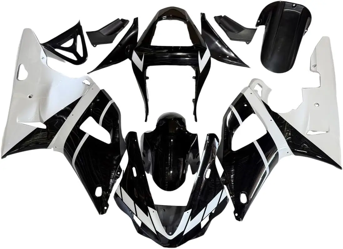 Motorcycle White Black Injection Fairing Kit Fit for Yamaha 2000 2001 YZF R1 00 01 YZF1000 YZF-R1 ABS Plastic Bodywork Body Fram