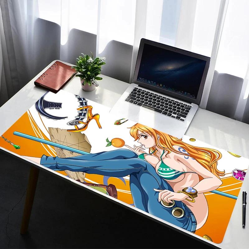 Mouse Pad PC Non Slip Rubber Mousepad Laptop Gamer Cabinet HD Keyboard Pad Office One Piece Nami Computer Gaming Desk Mouse Mat
