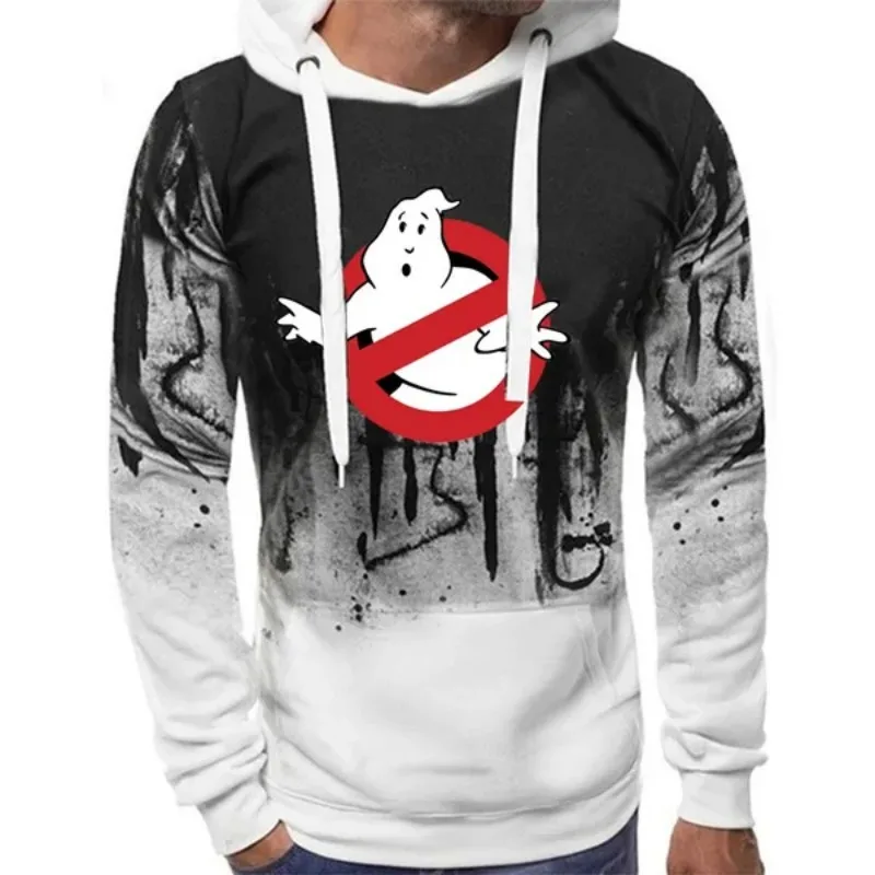 2023 New Arrival Ghostbusters Printed Men\'s Camouflage Hoodies Autumn Winter Long Sleeve Sweatshirts Sports Hooded Pullovers