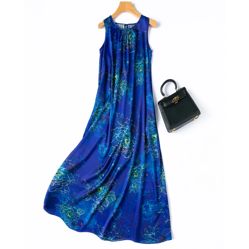 Women Silk Tank Dre… - image