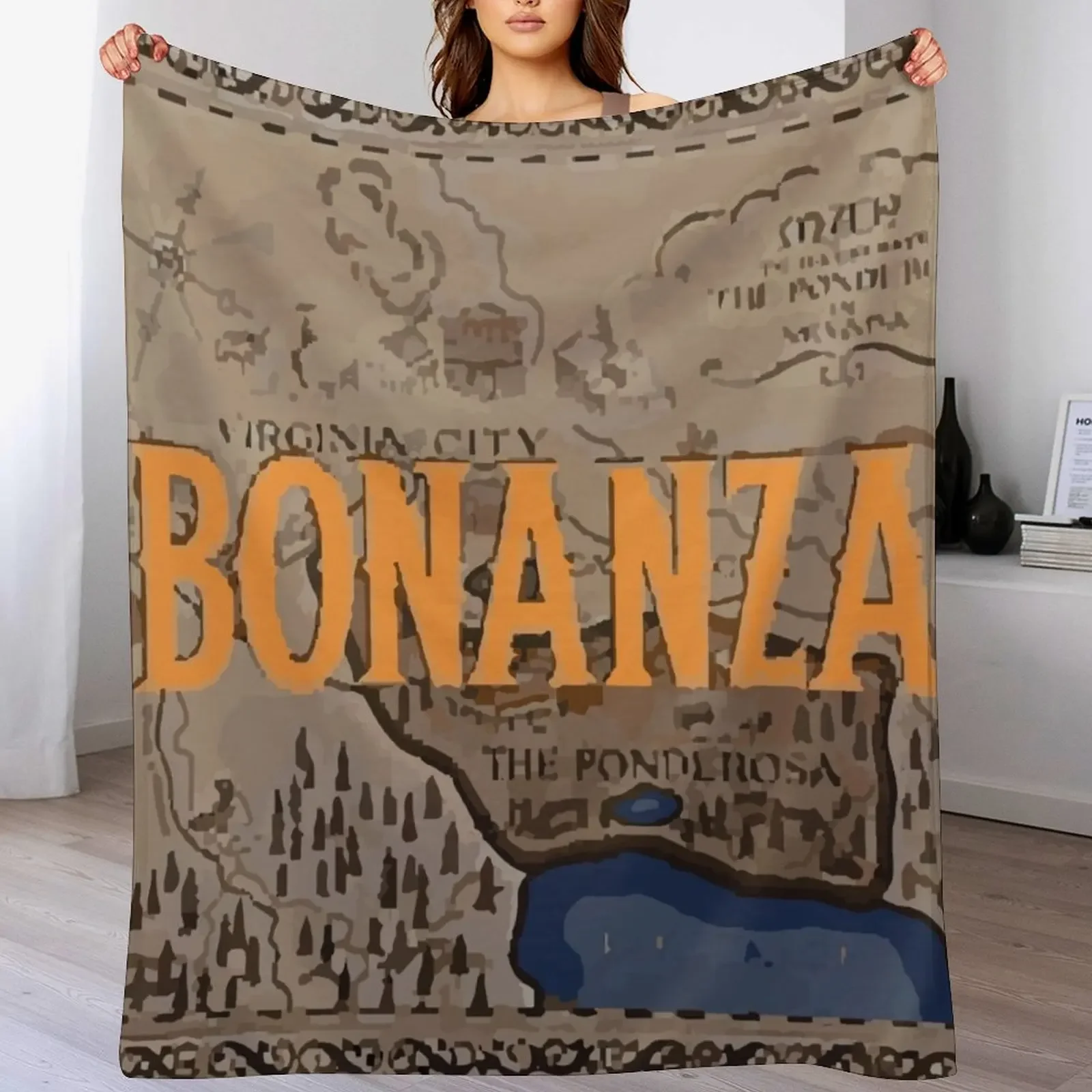 

poster logo bonanza Throw Blanket Blankets For Baby for babies For Decorative Sofa Softest Blankets
