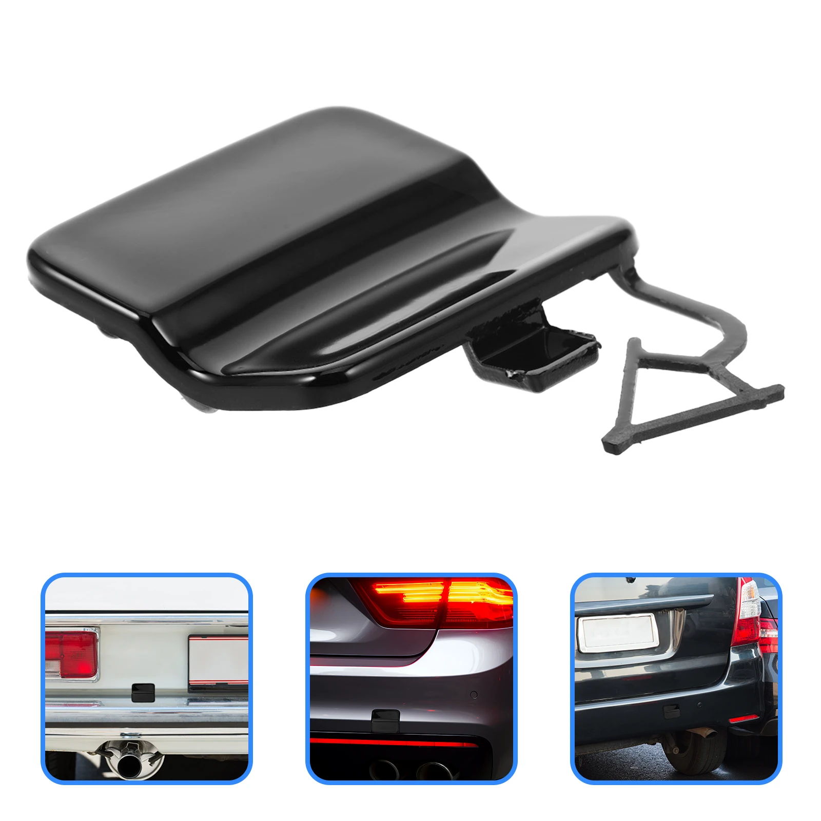 

Car Rear Bumper Tow Hook Cover Auto Tow Eye Hook Cover Cap Durable Abs Protection Compatible For Volkswagen 2013-2018 Black
