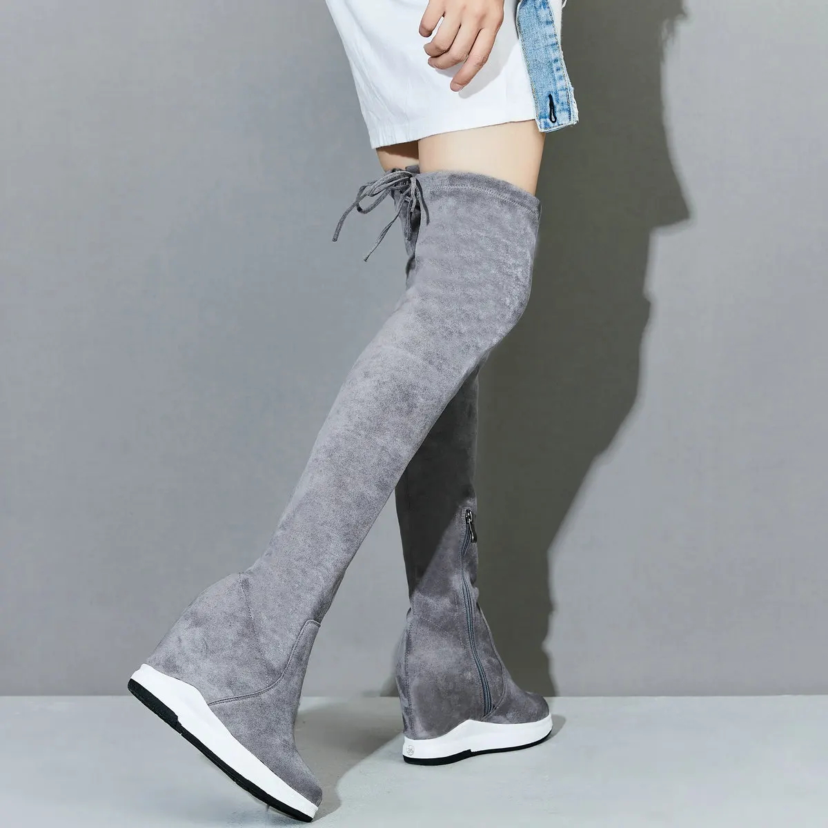Plateau-Pumps, US-Größe 11, Schuhe für Damen, Übergröße 45, Keilabsatz, Overknee-Stiefel, Größe 46, klobige Turnschuhe, große Größe 44, Schuhe – Detail 7
