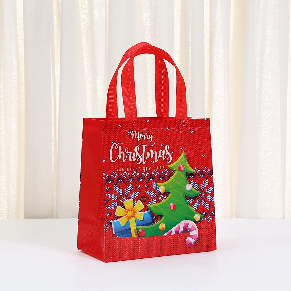 StoBag, bolsas de regalo con tema navideño de punto colorido para dulces, bolsas de diseñador, bolso festivo para fiesta de dulces, bolso de recuerdo de fiesta