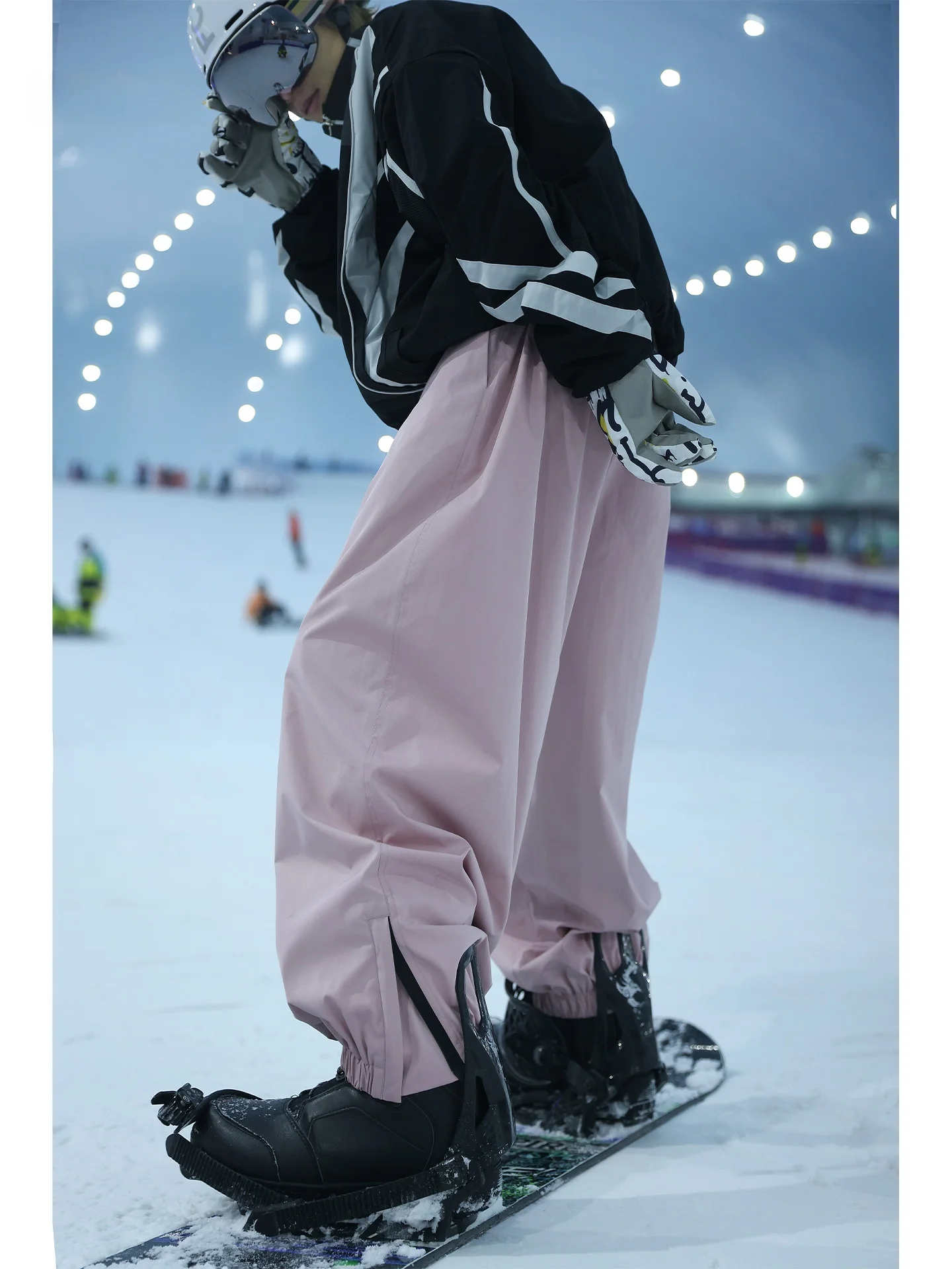 

Мужские утепленные хлопковые брюки для зимних видов спорта с флисовой подкладкой, ветрозащитные, водонепроницаемые, устойчивые к непогоде, прямого кроя