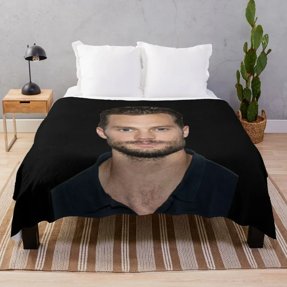 

Jamie Dornan Throw Blanket Summer Thermals For Travel Bed covers Cute Blankets
