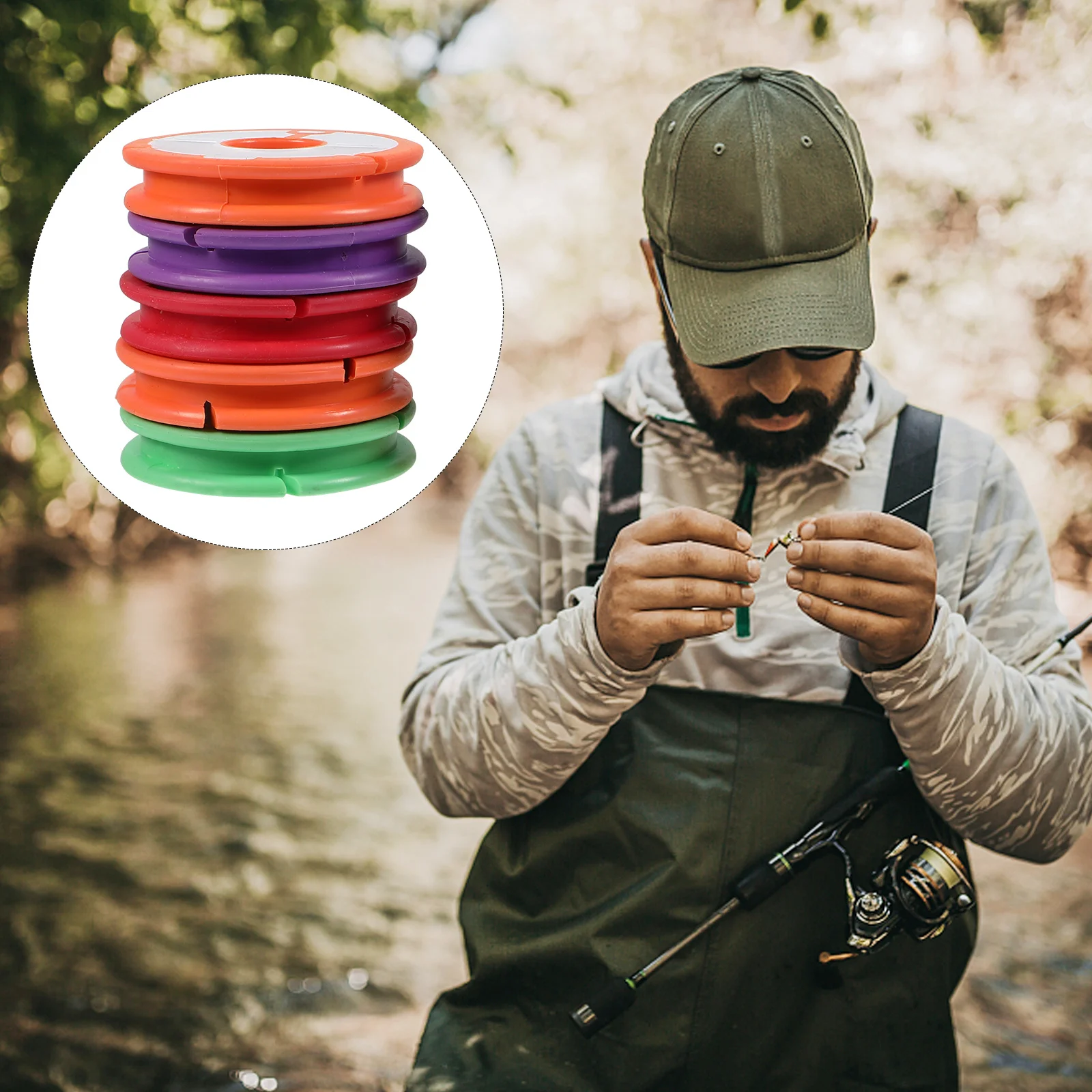 

10Pcs Main Shaft Fishing Spool Efficient Line Management System Portable Compact Design Suitable for Adult and Kids Fishing Grip