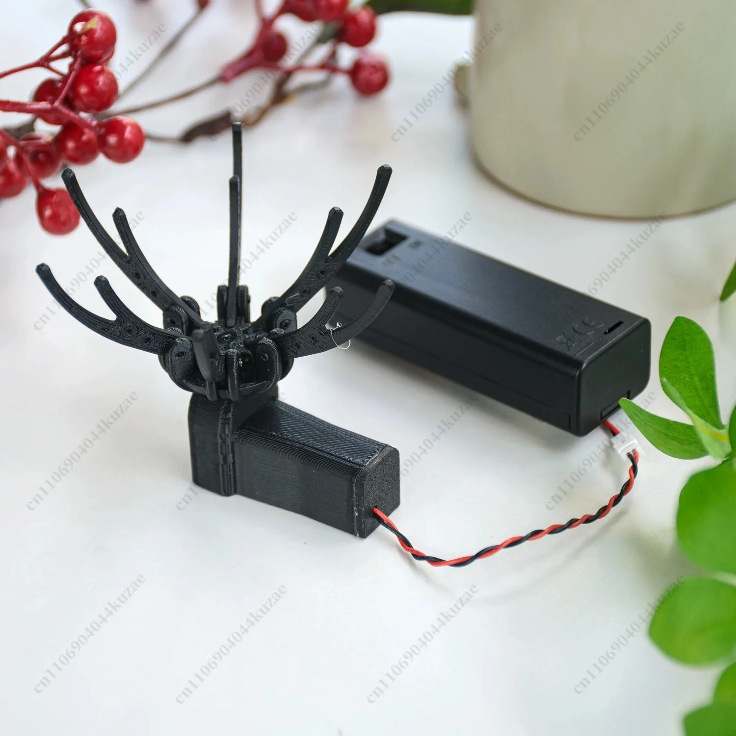 DIY Electric Petal Opening Mechanism with Battery & Hair Clip, Simulated Bloom Decorative Mechanical Module