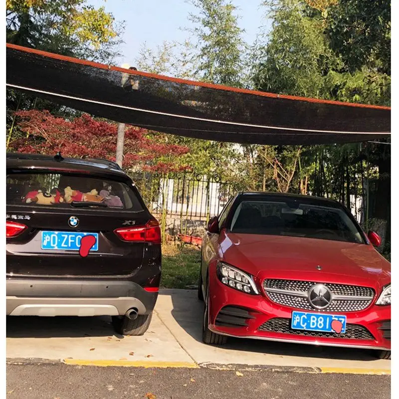 65%~75% Shading 6Pin Black HDPE Anti-UV Sunshade Net Garden Fence Netting Outdoor Swimming Pool Sun Canopy Car Shed Awning