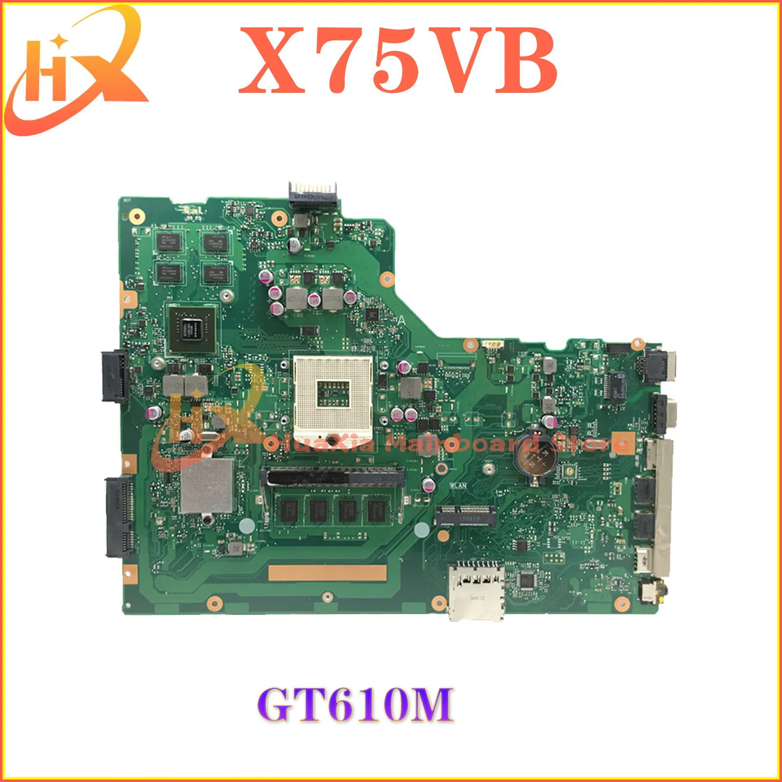 KEFU X75VB Notebook Mainboard For ASUS X75V X75VC X75VB X75 Laptop Motherboard 4GB-RAM GT610M/GT720M Support i3 i5 100% test ok