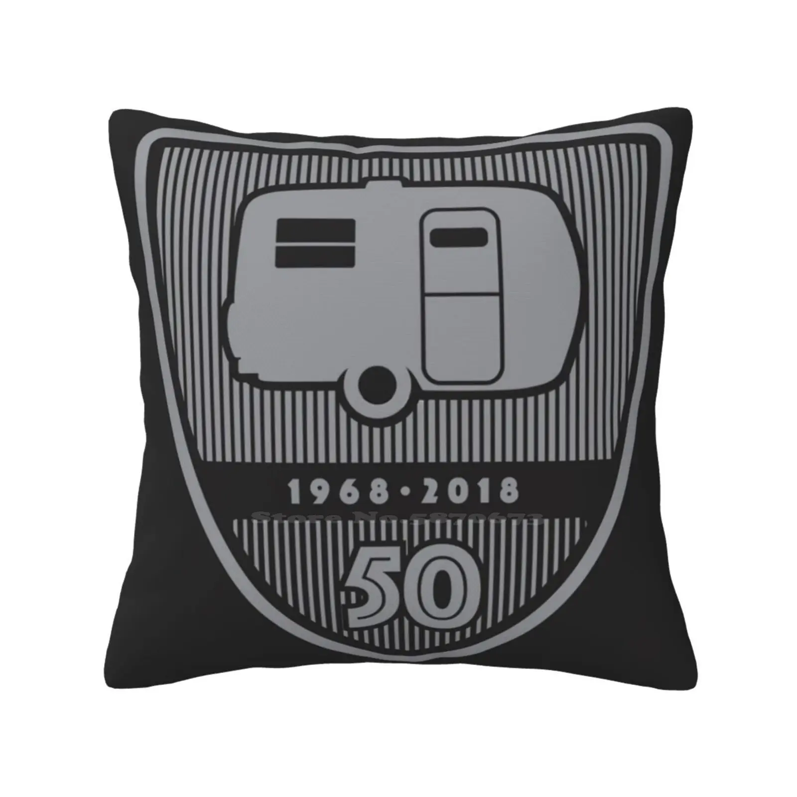 Boler Vintage Badge Design Pillows Case Bedroom Home Decoration Boler Vintage Fiberglass 50 Years