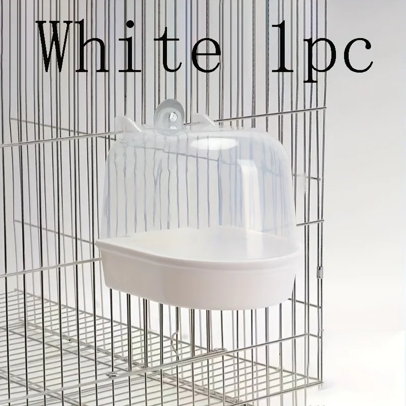 Transparente Vogelbadewanne – spritzwassergeschützte PP-Dusche für Papageien, Wellensittiche und Conures mit leicht zu greifendem Griff – Detail 6