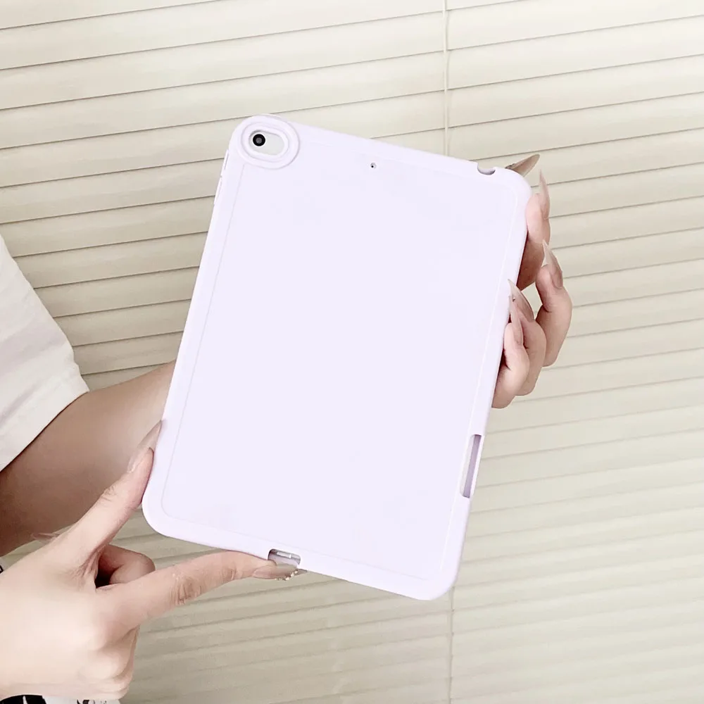 Shockproof TPU Back Cover for iPad Mini 5 4 7.9inch Solid Colour Protective Case with Pen Slot Anti-Scratch Soft Shell Case