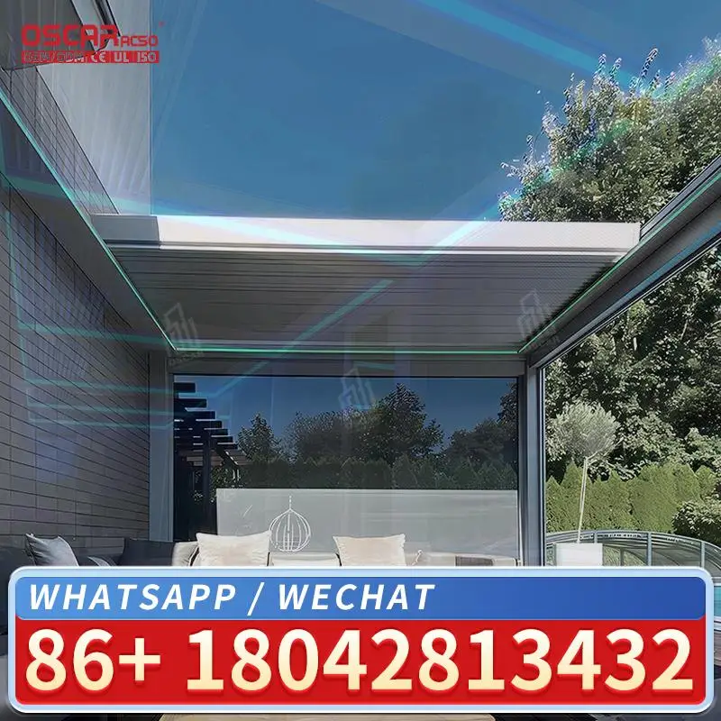 

Waterproof Bioclimatic Cover Louvre Roof Outdoor Aluminum Structure for Garden Patio Balcony pergola