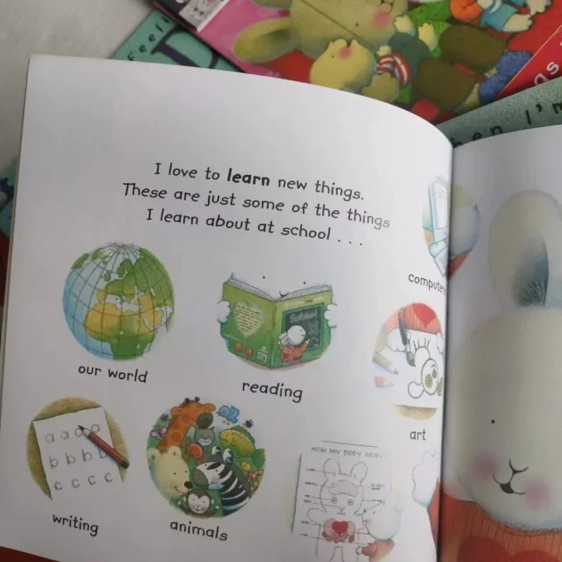 18 Books/set When I 'm Feeling Hairy Rabbit Picture Story Reading Book English Baby Regulate Emotion Management Books