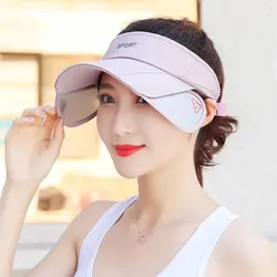 New Summer Outdoor Sport Casual Sports Empty Cap Men's Fishing Widened Pull-Out Brim Sunshade Sun Protection Hat Women