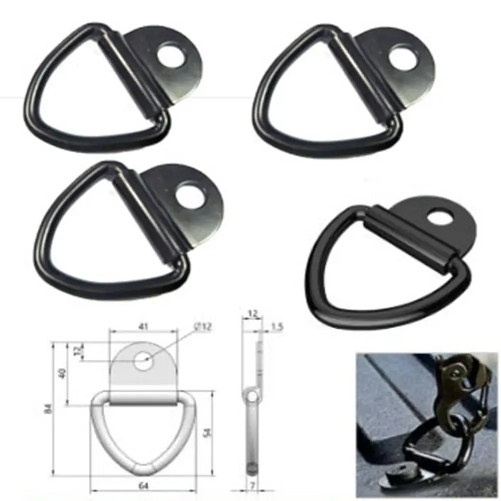 1/4/6/8pcs Stainless Steel D-type Pull Ring Black D-type Mountaineering Buckle Trailer Triangle Pull Ring Outdoor Tool