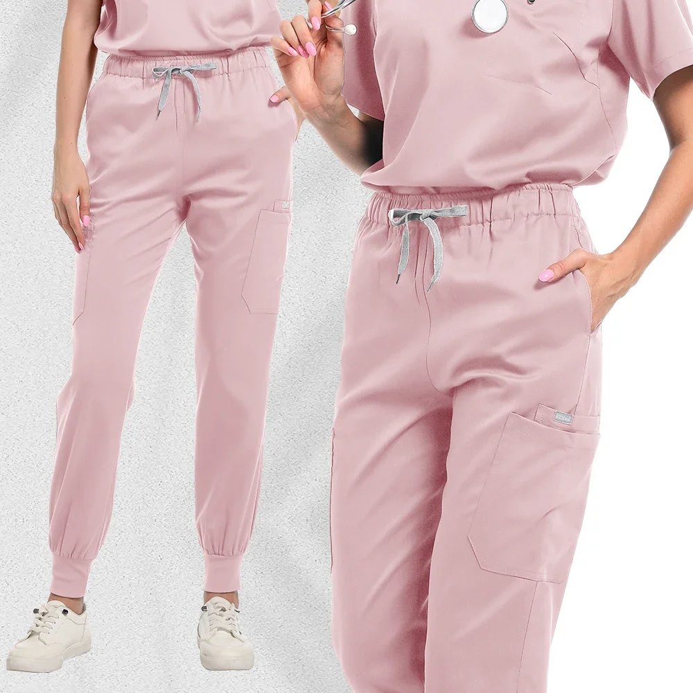 Hoge kwaliteit scrubpakken groothandel operatiekamer medische uniform set verpleegstersset met korte mouwen accessoires tops broek scrubs pak