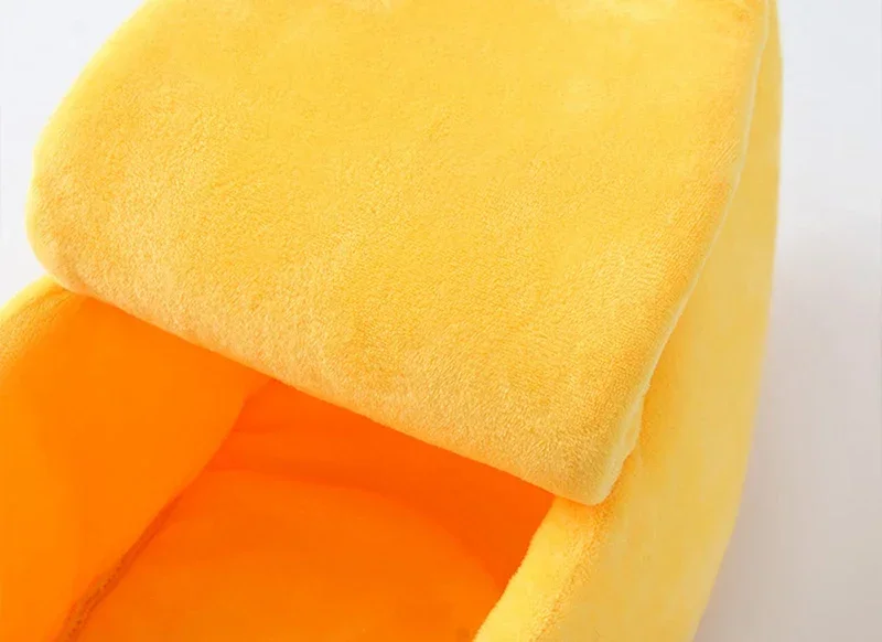 Warmes, bananenförmiges Hunde- und Katzenbett, gemütlicher Korb, Kissen für Welpen, Kätzchen, Zwinger, tragbare Haustier-Schlafmatte, Bett, Katzenbedarf – Detail 12
