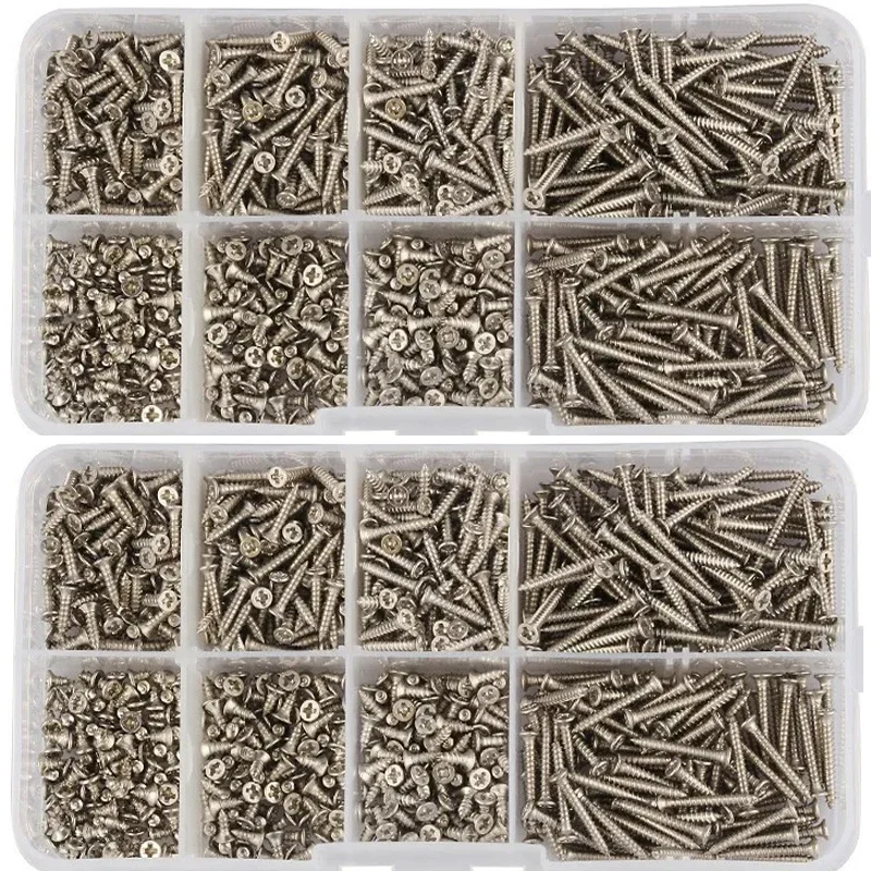 800pcs M2 304 Rozsdamentes Acél ultrathin Keresztülhatol phillips Ultra Híg Alacsony Bé countersunk fejét Személyesen Csapolás faipari csavaros