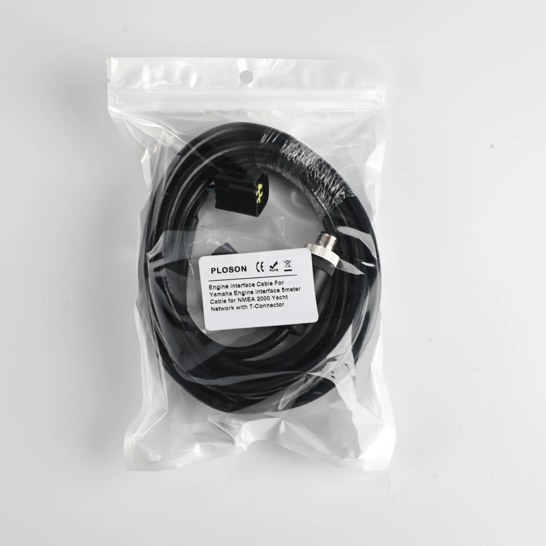 كابل واجهة محرك ياماها PLOSON YM-N2K_3PXM لشبكة يخت NMEA 2000 مع موصل T (1 م؛ 2 م؛ 5 م؛ 7 م) لـ Lowrance