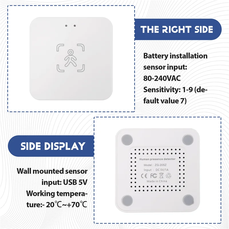 

AU61-Human Presence Motion Sensor With Luminance/Distance Detection 5/110/220V Tuya Smart Life Home Automation