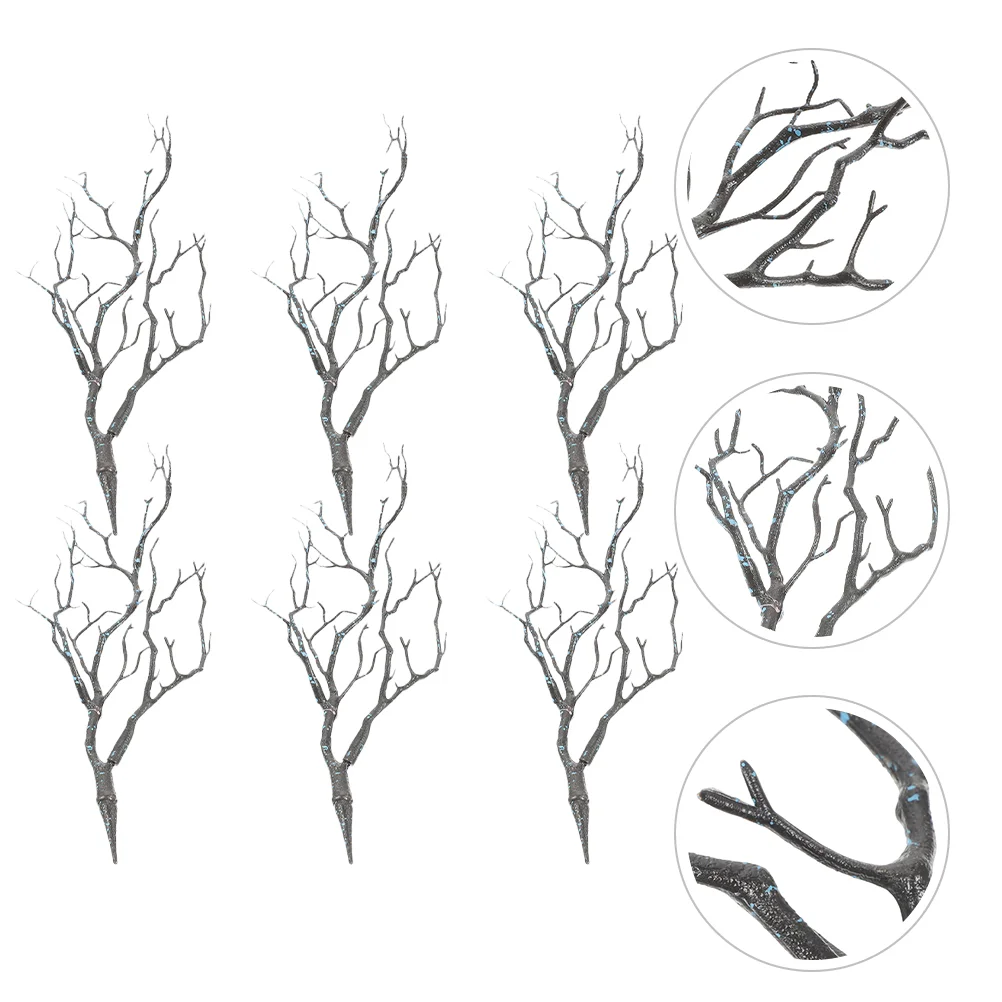 

6 Pcs Artificial Coral Branches Decorative Fake Dried Antler Tree Vase Filling Branches Home Office Wedding Accessories
