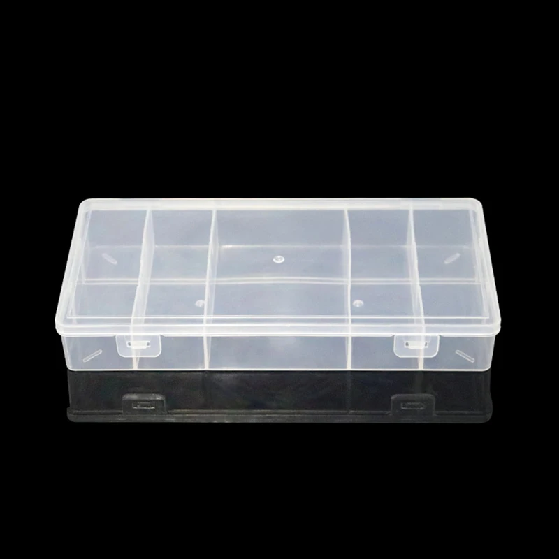 1PC 5-compartment Plastic Storage Box Practical Toolbox Transparent PP Box Jewelry Box Display And Storage Container