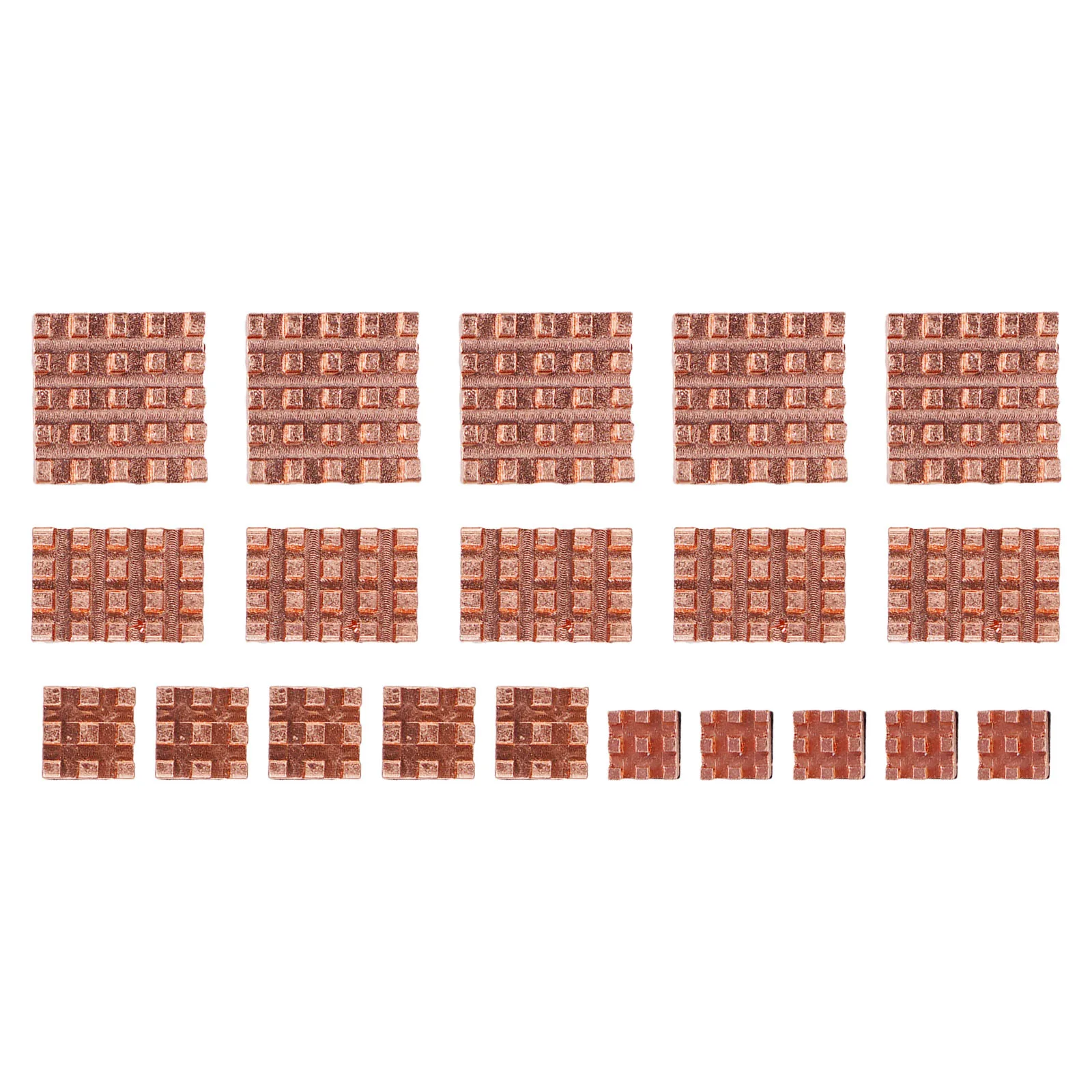 20pcs Pure Copper Heatsink Kit For Raspberry Pi For 4b For Cpu Cooler Silent Thermal Management Brass For Color Electronic
