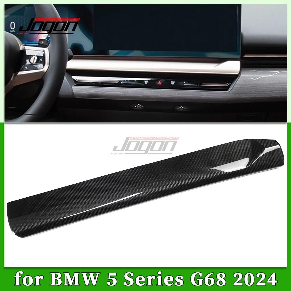 LHD For BMW 5 Series G60 G61 G68 2024+ Carbon Car Interior Center Instrument Navigation Screen Panel Cover Trim Accessories