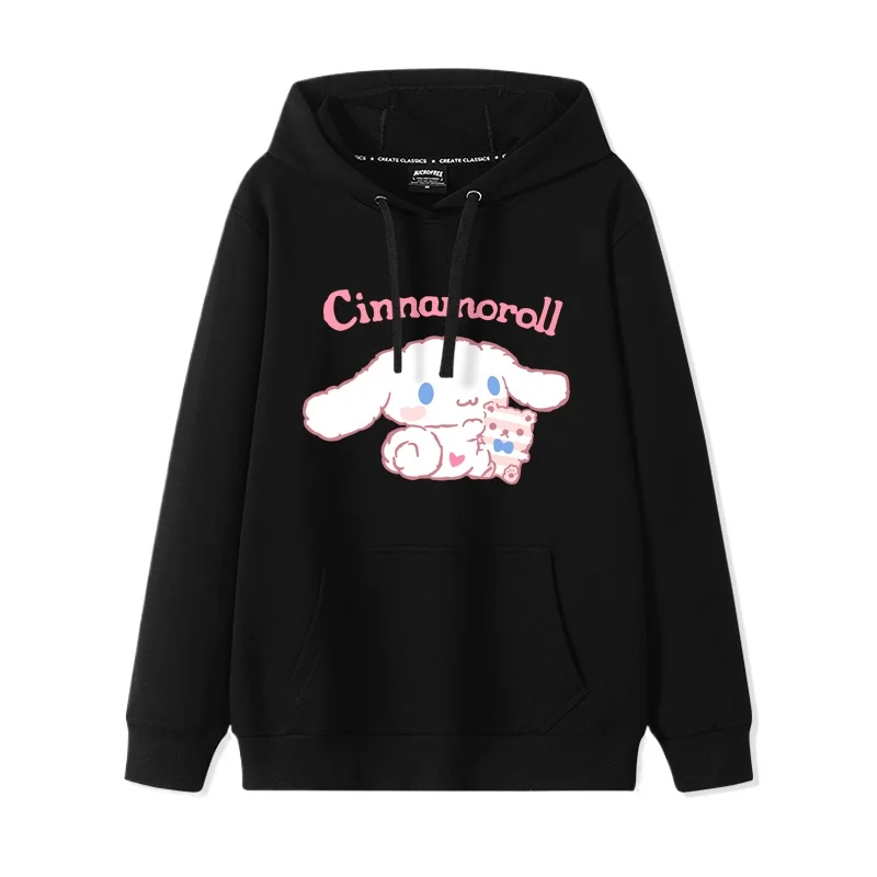 Cinnamoroll  Hooded Sweater for Women 2024 New Versatile Oversize Academy Style Sweater Coat Loose, Comfortable, and Fashionable