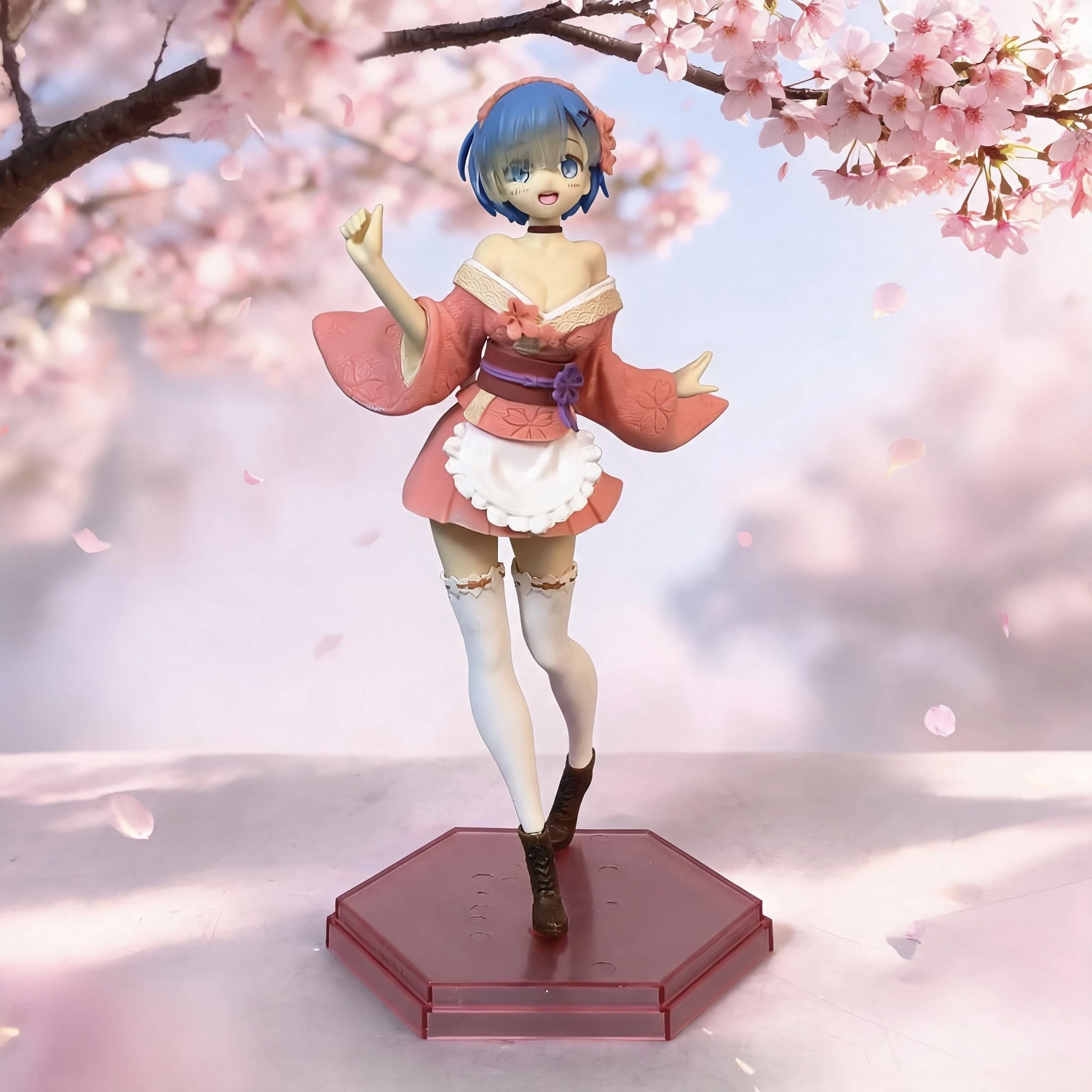 Figurines d'action Anime Rem de 23 cm (9,05 pouces), statue en PVC, ornement de bureau, collection de figurines, décoration de chambre, jouets, cadeaux