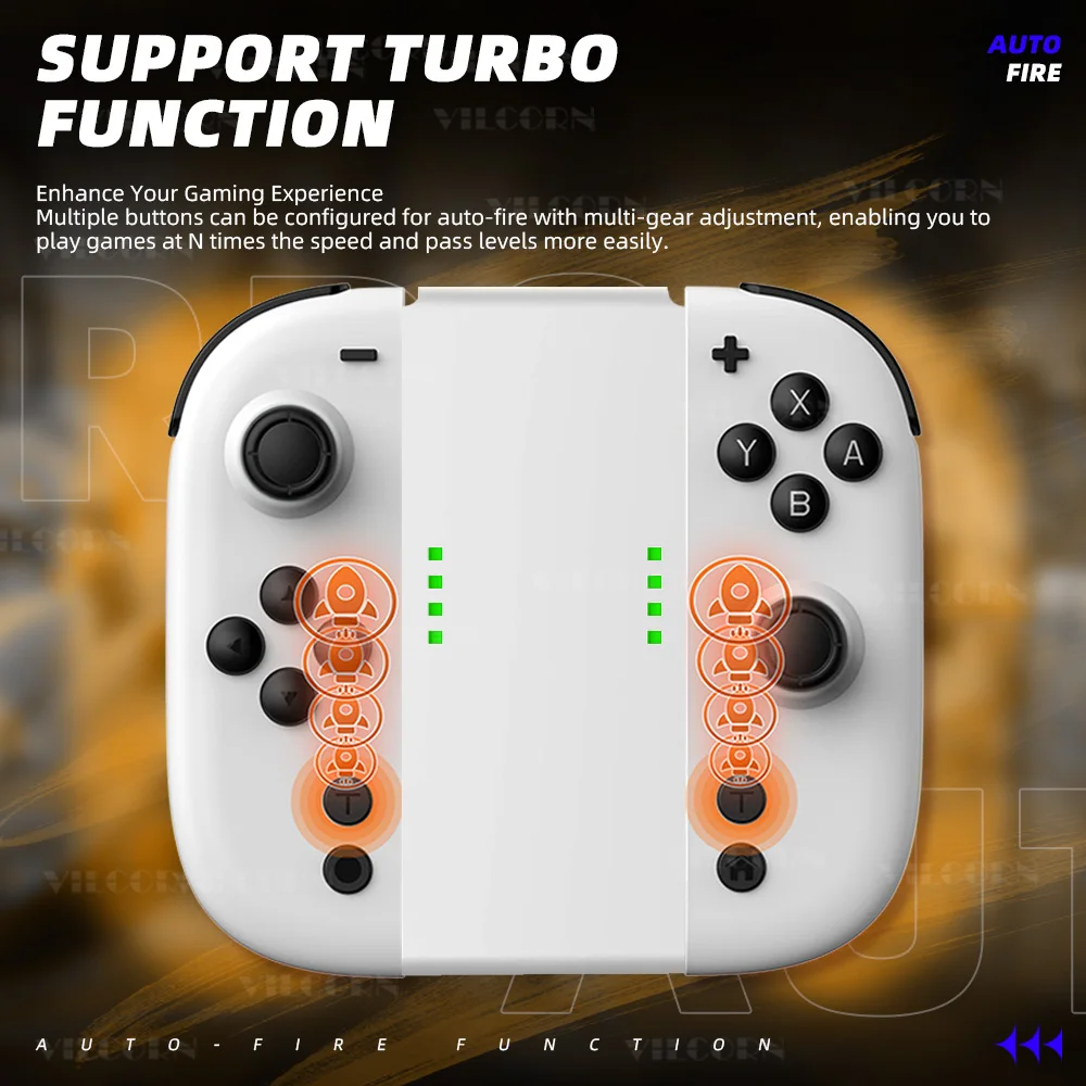 وحدة تحكم الفرح اللاسلكية للتبديل Oled Lite Gamepad Hall Effect عصا التحكم المزدوجة الاهتزاز توربو التحكم عن بعد 6 محور الدوران #6