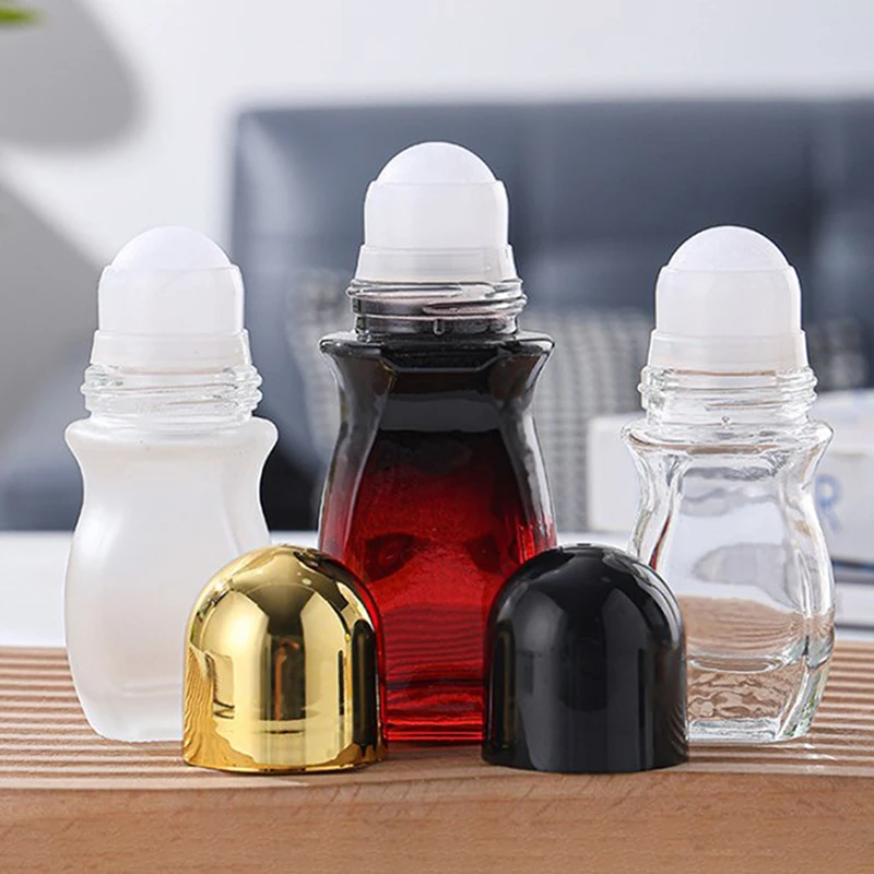 Essential Oil Roller Bottle Empty Refillable Clear Glass Roller Bottle Perfume With Roller Travel Cosmetic Container Cosmetic