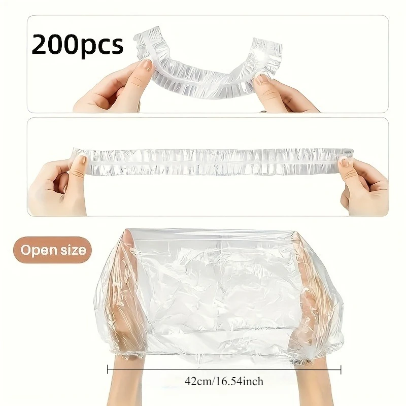 200pcs Disposable Plastic Shoe Covers, Waterproof Dustproof Boot Covers for Home, Cleaning, Rainy Days & Construction Site