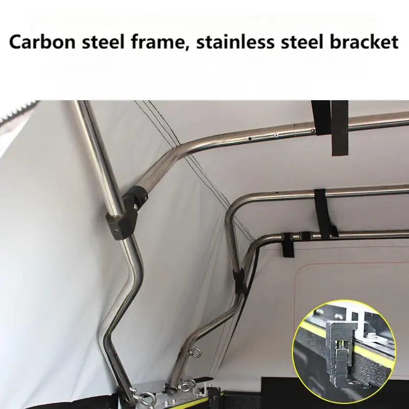 Soft Canvas Luxury Truck Caps Offroad Foldable Truck Bed Canopy Topper with Easy Installation for 2024 GWM Cannon Appha Tacoma view 4
