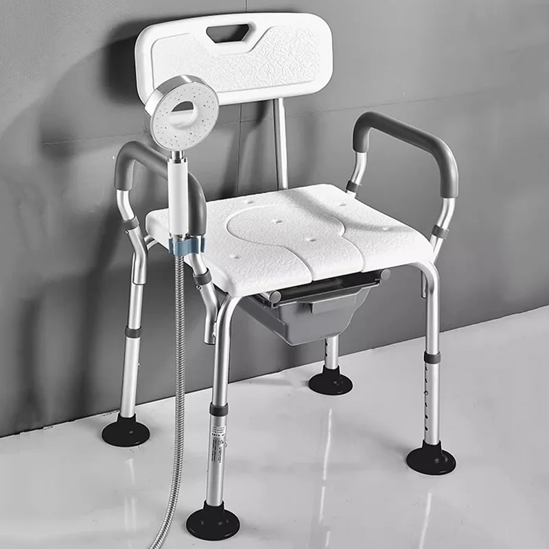 Sillas de orinal para uso doméstico, taburete de almacenamiento de muebles de inodoro, silla plegable portátil para baño, reposapiés de andamio