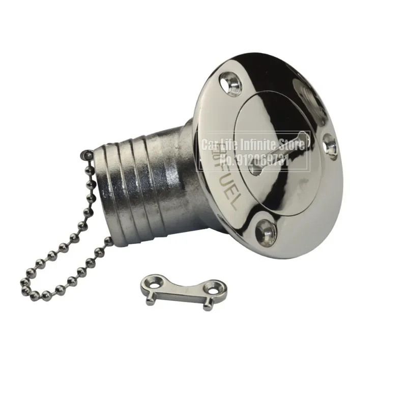 316 Stainless Steel 38mm/50mm 45 Degree Deck Filler With Key GAS DIESEL FUEL WASTE WATER Mirror Polish Deck Fill Filler