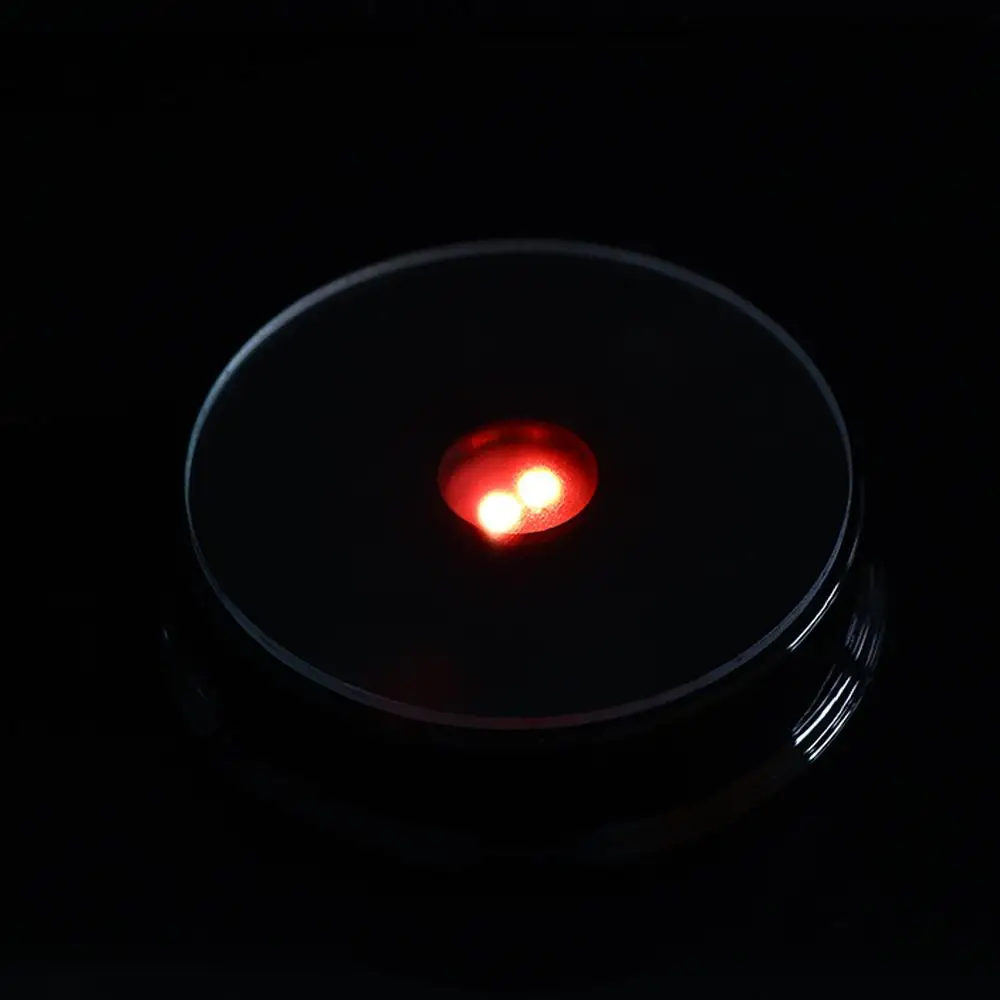 

Battery Operate 1 pcs Colorful DIY Gift Showing Black Crystal Light Base LED Ornament Display Stand Luminous Base