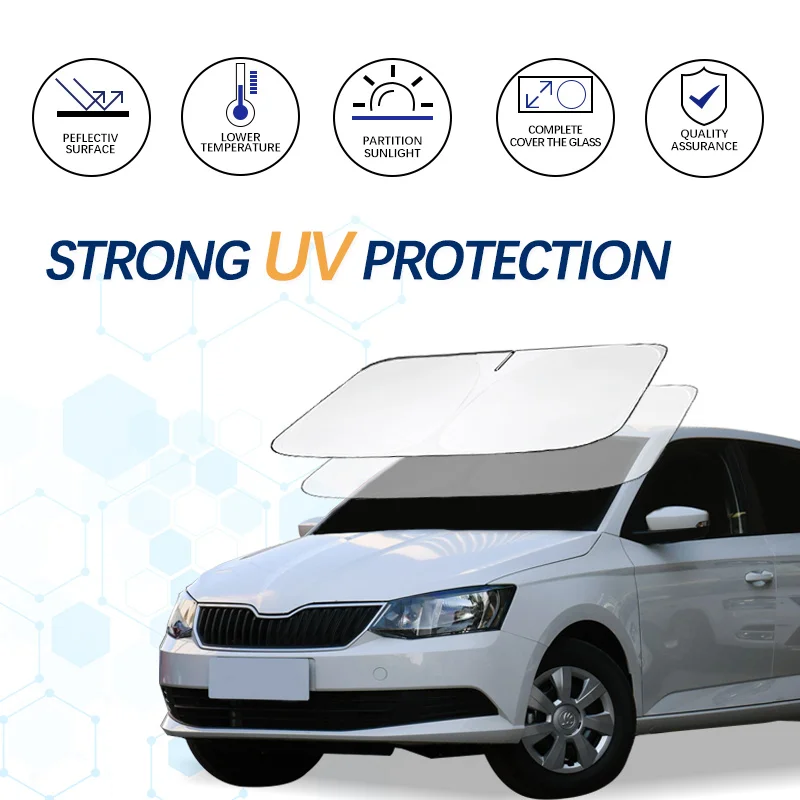 

Windshield Sun Shade For Skoda Fabia MK1 Fabia 2 Sunshade Sun Visor Protector Foldable Blocks UV Rays Keep Your Car Cooler