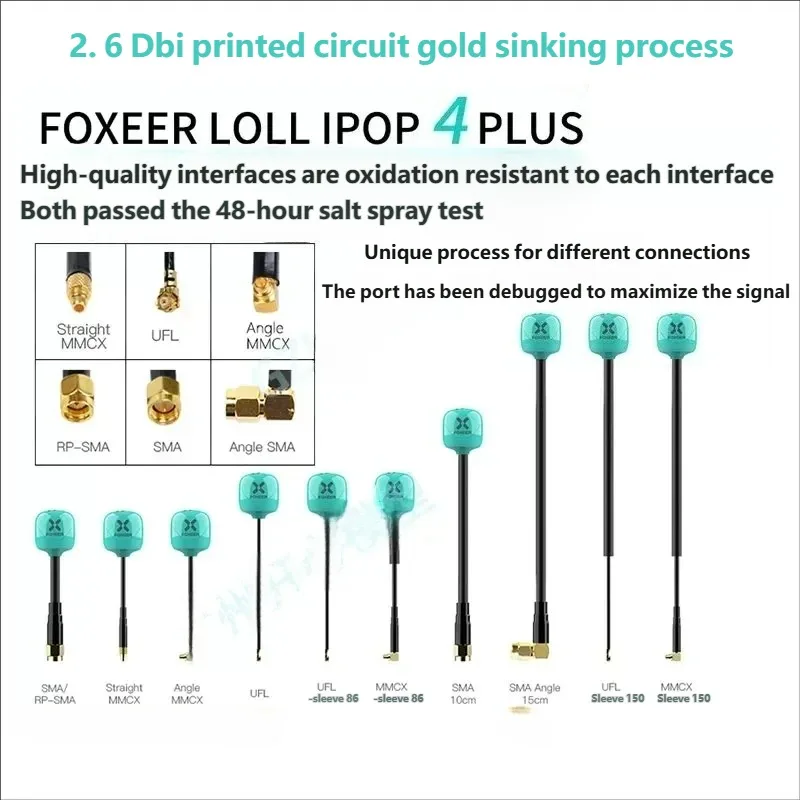 5.8G Omnidirectional Lollipop Antenna 4 Plus 2.6dBi High Gain Signal Transmitter Made For FOXEER FPV Racing Upgrade Fittings