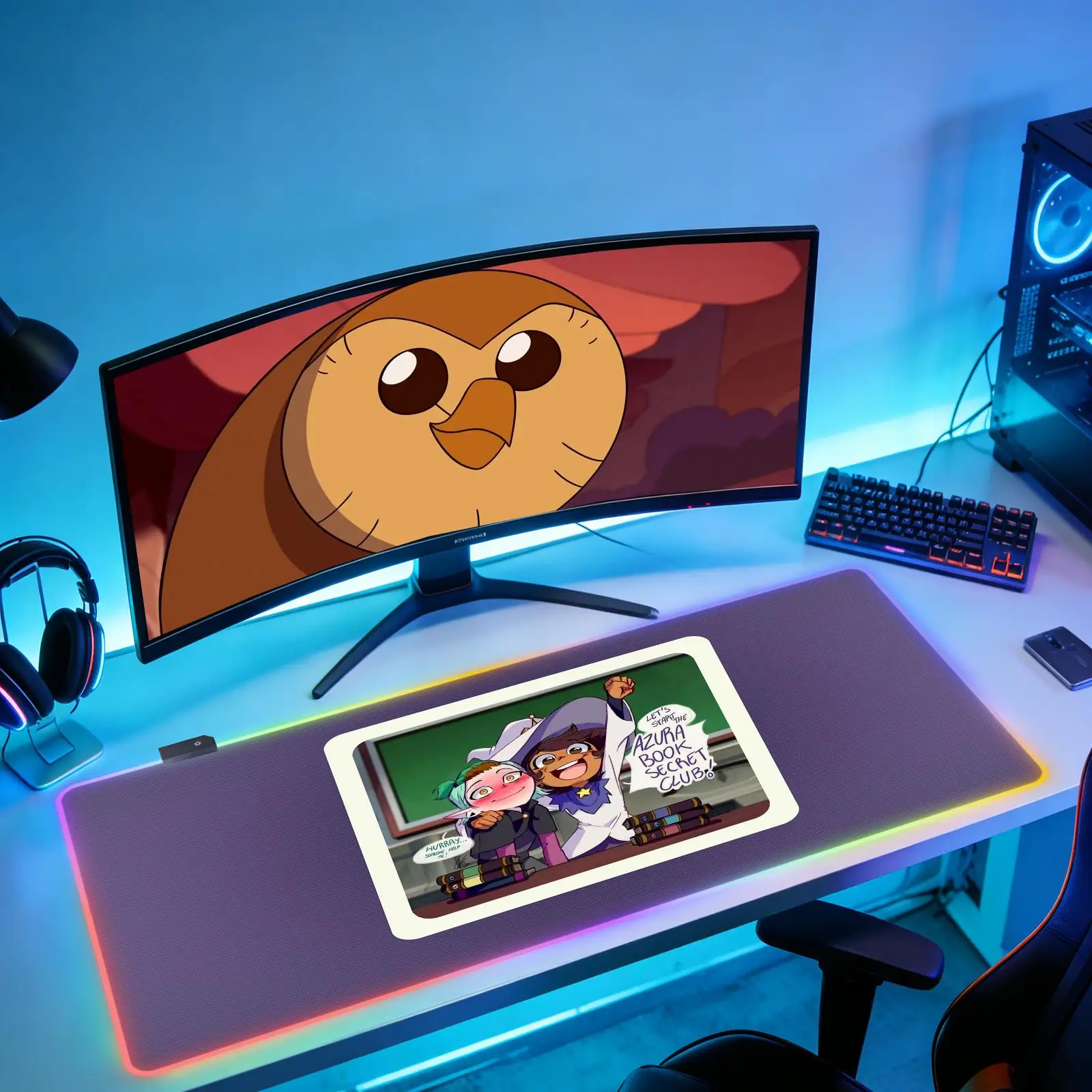 

The Owl House New RGB Computer Home Mousepad XXL Desk Mats Natural Rubber Office Anti Slip Gaming Accessories pad