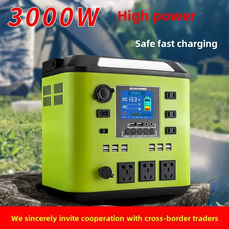 

Outdoor Portable 500W Lithium Battery Power Supply EU Plug Car MPPT Large Capacity Solar Charging Emergency 220V Energy Storage