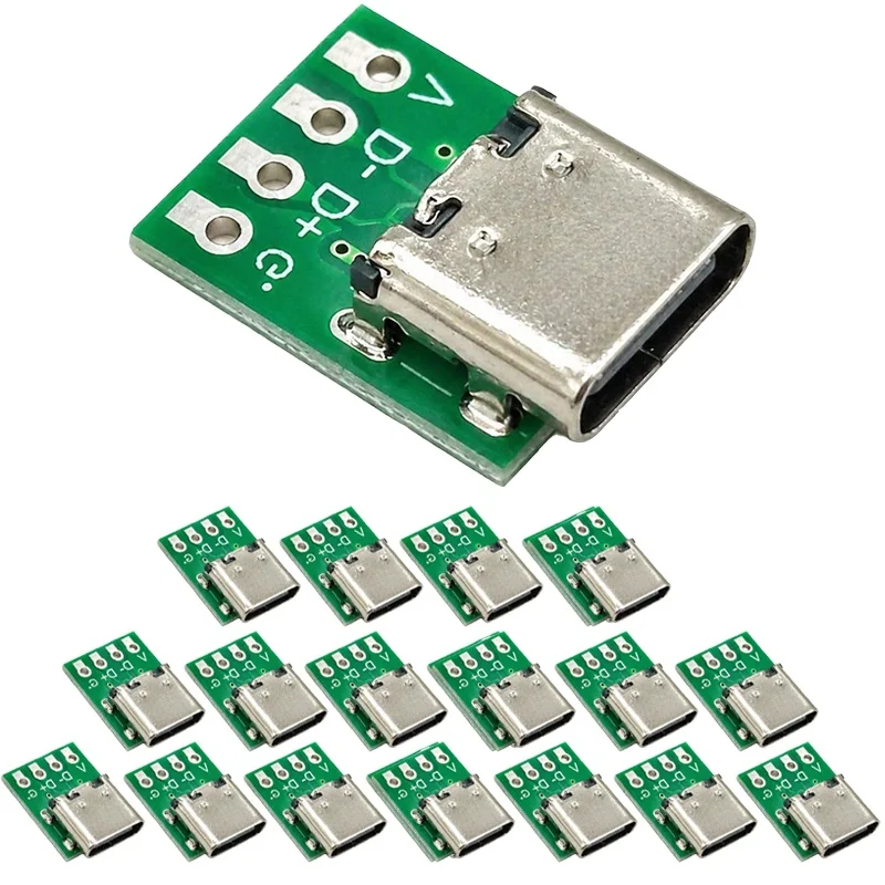 For Cable Adapter Testing 16 Pin Test Type C Connector PCB Board Adapter For Data Line Wire Cable Transfer Socket Accessories