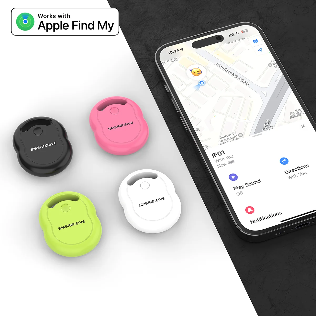 

Smart gps Tracker For Apple iOS System Find My APP air tag Key Finder Pet bike Bag Anti-Lost Item Smart Bluetooth airtag Tracker